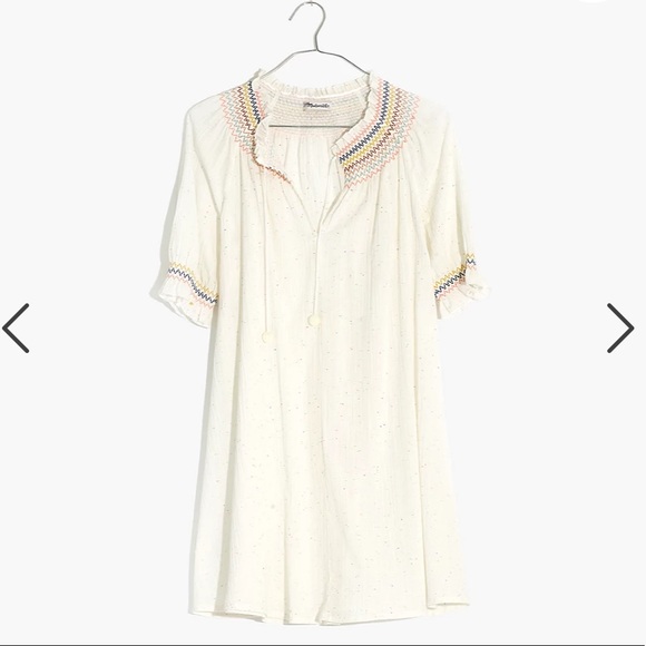 Madewell Rainbow Smocked Trapeze Dress, size M - Picture 5 of 8